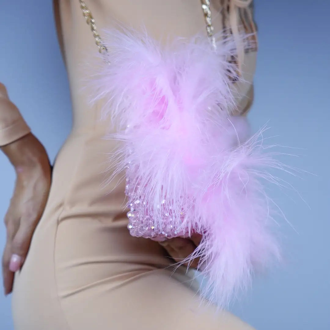 Pink Swan din cristale