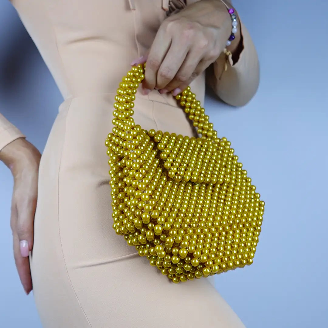 Mustard din margele acrilice