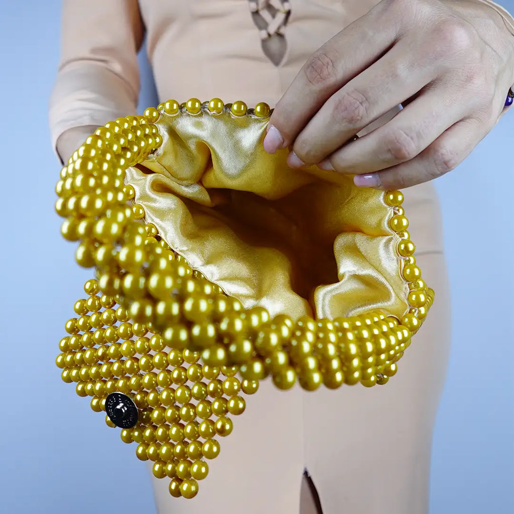 Mustard din margele acrilice