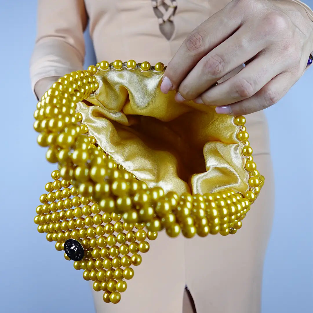 Mustard din margele acrilice