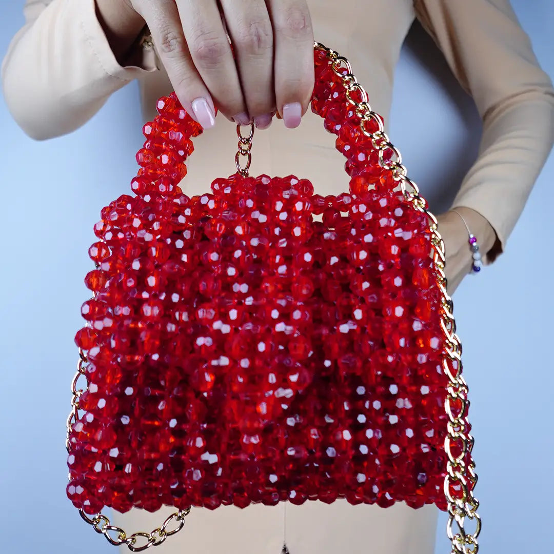 Red Flames din margele fatetate