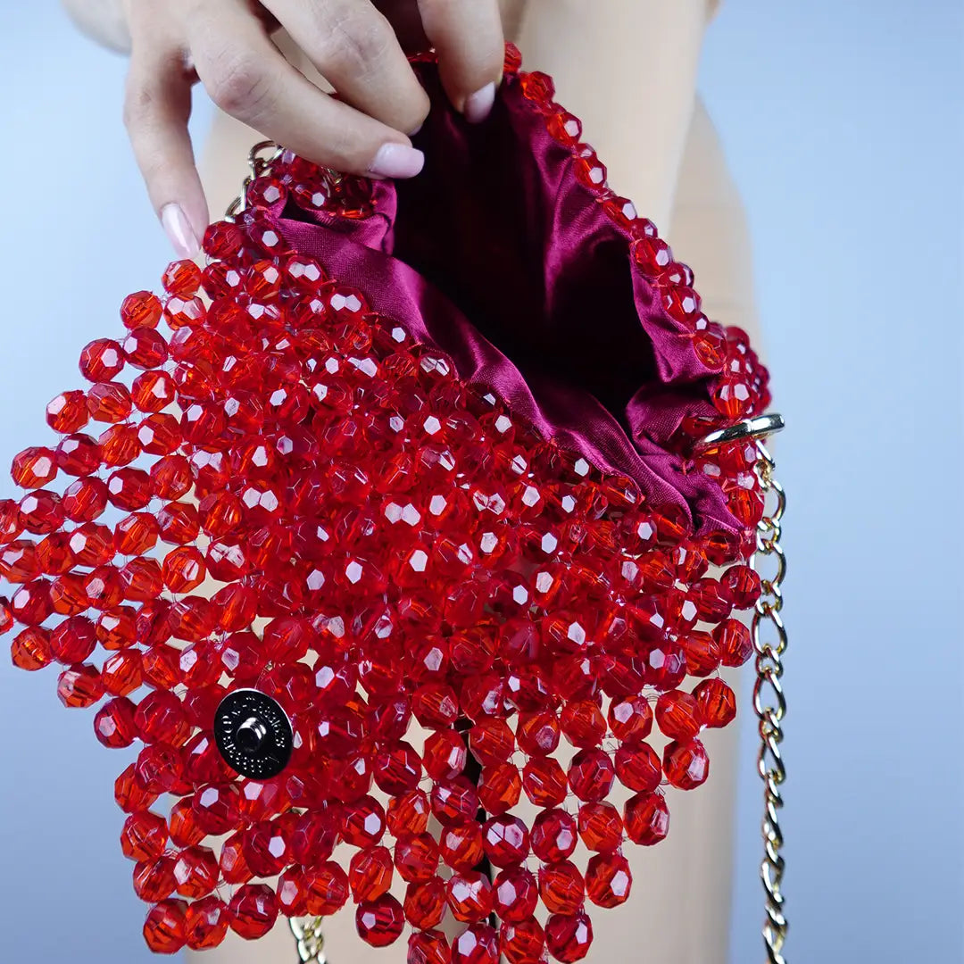 Red Flames din margele fatetate