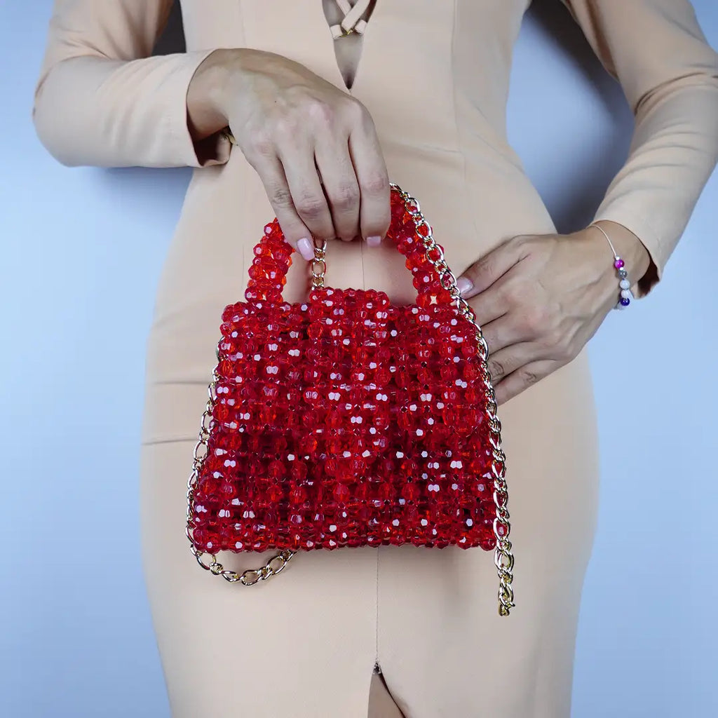 Red Flames din margele fatetate