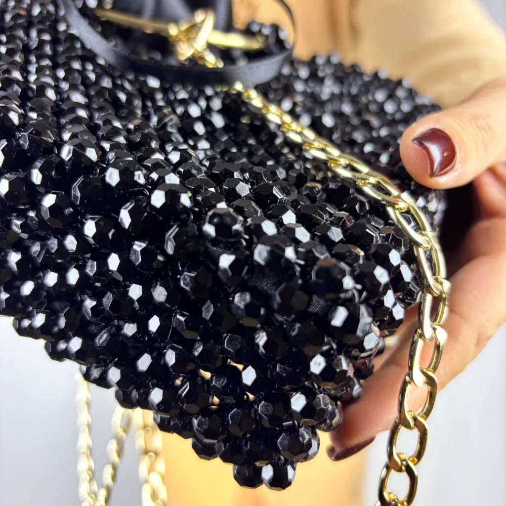 Black Heart din margele acrilice